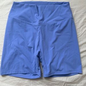 Women's Blue High-Waisted gym Shorts